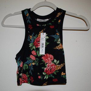 NWT Alice + Olivia Melva Floral Racerback Crop Top